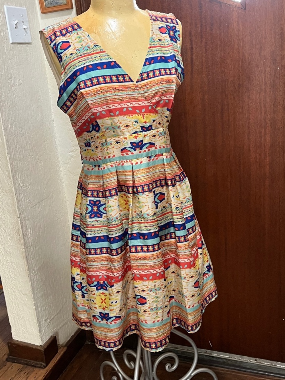 Pretty print dress L